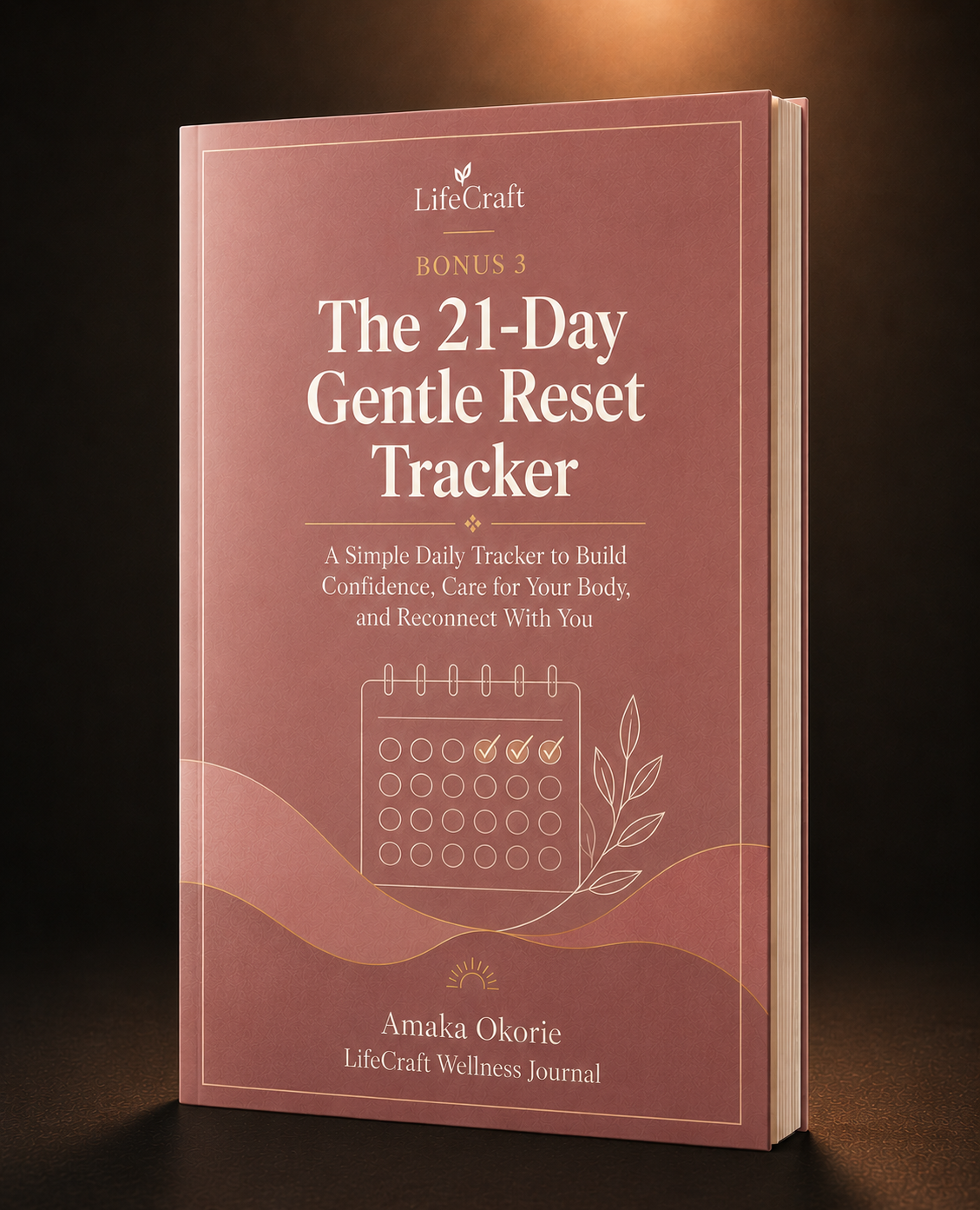 The 21-Day Gentle Reset Tracker bonus mockup